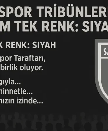 Samsunspor Tribünlerinde Bu Akşam Tek Renk: Siyah